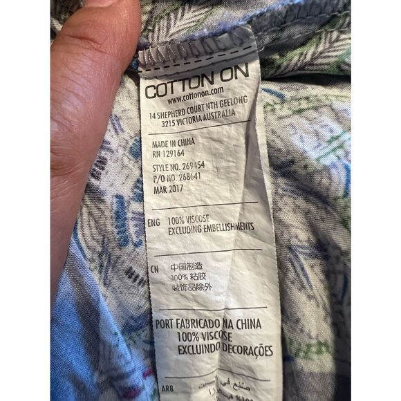 Cotton Floral Shorts Romper - Picture 4 of 4